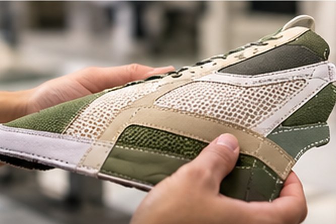 Finished upper held for lasting-ready inspection